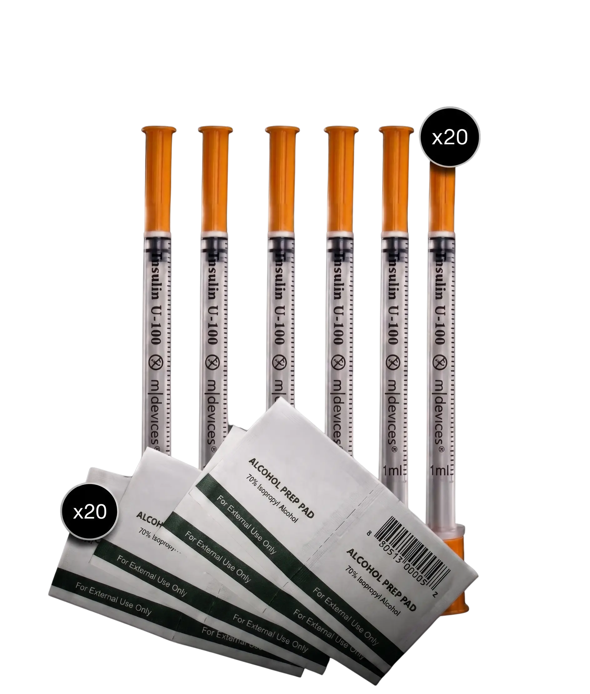 d37c866d-9805-4ecc-a3a0-d4f5b456907b 20x Syringes + Wipes - Image 1